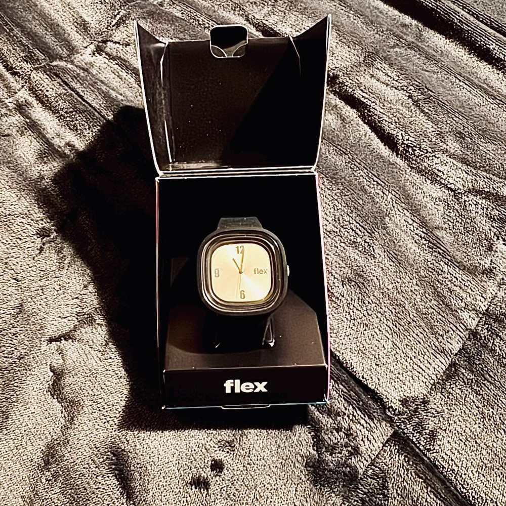 Flex Black Watch with Gold Dial